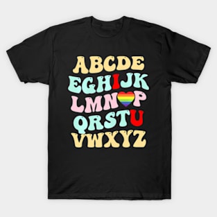 Alphabet ABC LGBT Heart T-Shirt